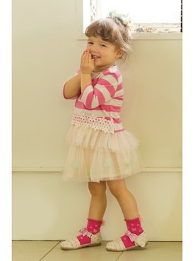 「アイテム（ワンピース/ドレス）」を使った、KPOfｆicialさん（キッズ・90cm）の冬コーディネート