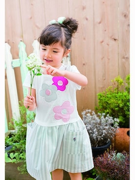 「アイテム（ワンピース/ドレス）」を使った、KPOfｆicialさん（キッズ・110cm）の春コーディネート