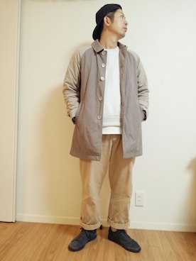 「SAYHELLO（セイハロー）のアイテム（キャップ）」を使った、TM Yさん（メンズ・167cm）の秋コーディネート