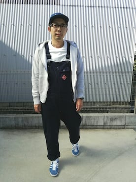 「BRIXTON（ブリクストン）のアイテム（サロペット/オーバーオール）」を使った、TM Yさん（メンズ・167cm）の秋コーディネート