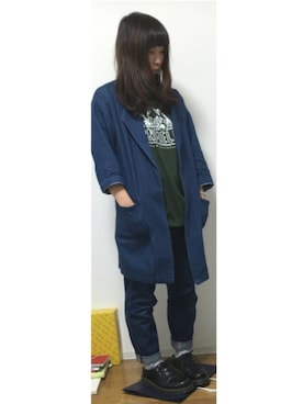 「PENFIELD USA（ペンフィールドユーエスエー）のアイテム」を使った、たなぺさん（レディース・154cm）の春コーディネート