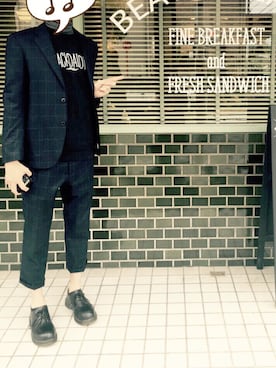 「MACKDADDY（マックダディー）のアイテム（スウェット）」を使った、7k7さん（メンズ・175cm）の冬コーディネート