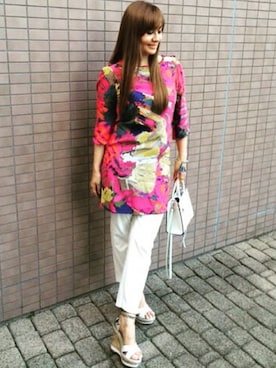 「tibi（ティビ）のアイテム（ワンピース/ドレス）」を使った、ERIKA AIKOさん（レディース・163cm）の夏コーディネート