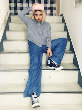 「MONKI」｜SORA♡さん（レディース・152cm）の夏コーディネート