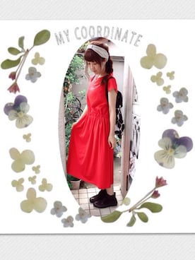 「シャンブル ドゥ シャーム(chambre de charme)」｜「アイテム（ワンピース）」を使った、emingoさん（レディース・155cm）の夏コーディネート