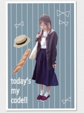 「Passportのアイテム」を使った、emingoさん（レディース・155cm）の秋コーディネート