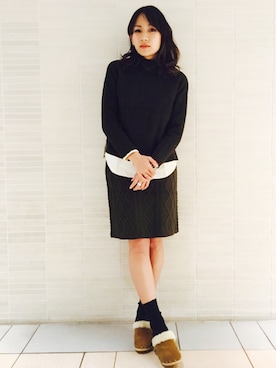 ARAI SATOMIさん（レディース・163cm）の冬コーディネート