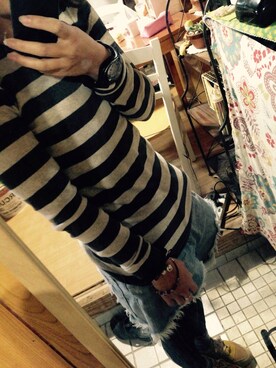 「？？のアイテム（その他トップス、グレー系）」を使った、ま  り  ✡.さん（レディース・151cm）の春コーディネート