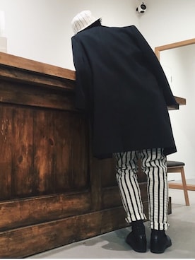 「SUNSEA（サンシー）のアイテム（その他アウター）」を使った、Soichiro さん（メンズ・174cm）の冬コーディネート