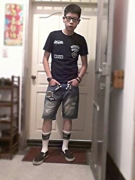 「B-SIDE」｜葉邦彥さん（メンズ・175cm）の夏コーディネート