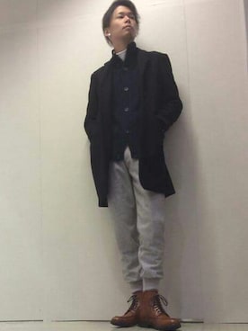 「モルガンオム」｜「アイテム（チェスターコート）」を使った、ichiさん（メンズ・176cm）の秋コーディネート