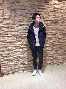 「モルガンオム」｜「アイテム（ダウンジャケット/コート）」を使った、ichiさん（メンズ・176cm）の秋コーディネート