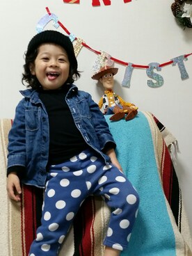 「しまむらコーデ」｜puu‥*☺さん（キッズ・90cm）の冬コーディネート