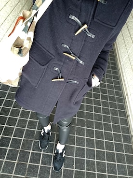 「JEANASIS（ジーナシス）のアイテム（ダッフルコート）」を使った、nayumiさん（レディース・157cm）の冬コーディネート