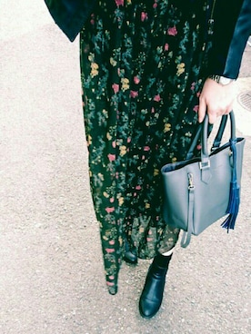 「MURUA（ムルーア）のアイテム（ライダースジャケット）」を使った、nayumiさん（レディース・157cm）の秋コーディネート