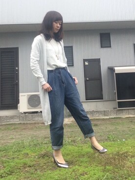 「MIFUNE（ミフネ）のアイテム（アクセサリー）」を使った、むっちゃんさん（レディース・160cm）の春コーディネート