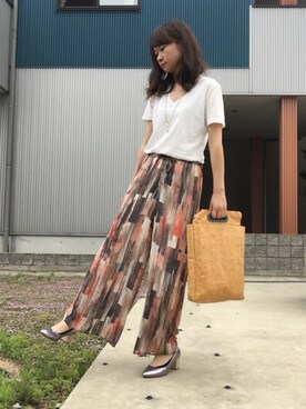 「MIFUNE（ミフネ）のアイテム（アクセサリー）」を使った、むっちゃんさん（レディース・160cm）の夏コーディネート