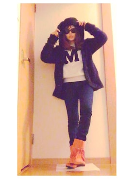 「Cameron Racy（キャメロンレイシー）のアイテム」を使った、Likoさん（レディース・152cm）の冬コーディネート