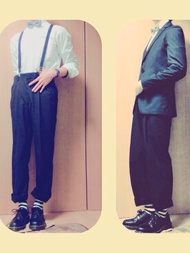 「ボウタイ」｜coさん（メンズ・173cm）の冬コーディネート