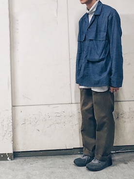 「Adam et Rope A・E・R（アダムエロペ）のアイテム（トップス）」を使った、coさん（メンズ・173cm）の秋コーディネート