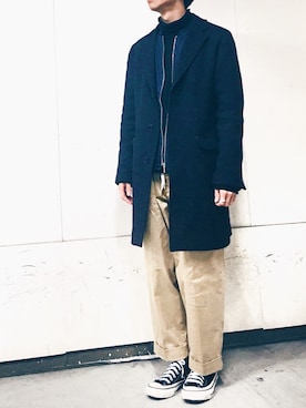 「Adam et Rope A・E・R（アダムエロペ）のアイテム（トップス）」を使った、coさん（メンズ・173cm）の秋コーディネート