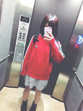 「179/WG（イチナナキュウダブルジー）のアイテム（シャツワンピース）」を使った、mamさん（レディース・155cm）の秋コーディネート