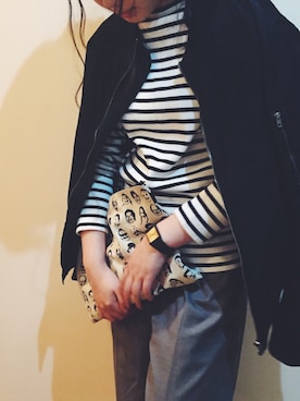 「GLOBAL WORK（グローバルワーク）の□長澤まさみさん着用□ＴＲワイドパンツ/565894（その他パンツ、グレー系）」を使った、yurikaさん（レディース・155cm）の春コーディネート