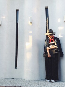 「LOWRYS FARM（ローリーズファーム）のフェルトツバヒロＨＡＴ　566660（ハット、グレー系）」を使った、yurikaさん（レディース・155cm）の春コーディネート