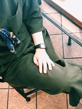 「LOWRYS FARM（ローリーズファーム）のアイテム（トップス、グリーン系）」を使った、yurikaさん（レディース・155cm）の夏コーディネート