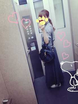 「ショート丈トップス」｜「アイテム（フィギュア）」を使った、MIHOさん（レディース・152cm）の秋コーディネート