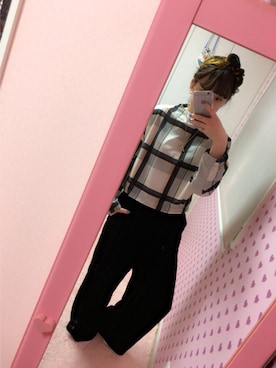 「ZARA（ザラ）のアイテム（トップス、グレー系）」を使った、くるちゃんさん（レディース・158cm）の春コーディネート