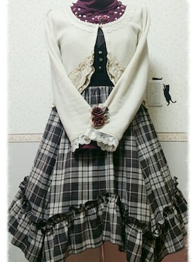 「axes femme（アクシーズファム）のアイテム（その他トップス）」を使った、みゅうさん（レディース・168cm）の冬コーディネート