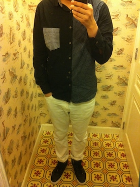 「white pants」｜Dasabala Limさん（メンズ・185cm）の夏コーディネート