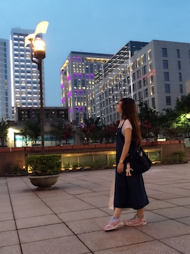 「アイテム（ワンピース）」を使った、白さん（レディース・163cm）の春コーディネート