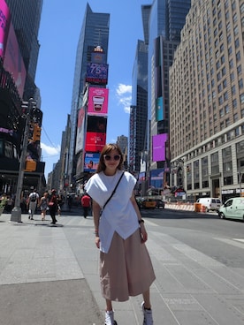 「Times square」｜白さん（レディース・163cm）の夏コーディネート