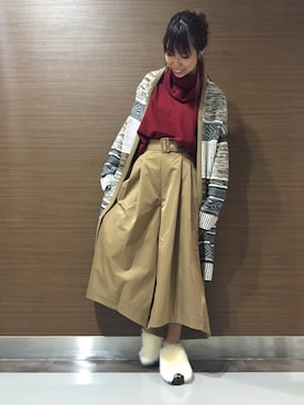 「OSMOSIS（オズモーシス）のアイテム（シューズ）」を使った、あゃさん（レディース・159cm）の秋コーディネート
