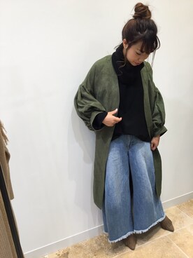 「OSMOSIS（オズモーシス）のアイテム（シューズ）」を使った、あゃさん（レディース・159cm）の秋コーディネート
