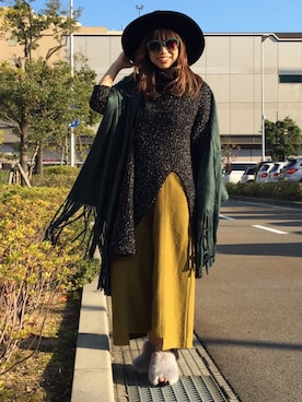 「アイテム（マフラー）」を使った、あゃさん（レディース・159cm・10代）の秋コーディネート