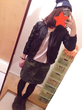 「Factor=（ファクターイコール）のアイテム（スカート）」を使った、kurimekkoさん（レディース・155cm）の秋コーディネート