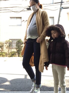 「9ヶ月」｜「アイテム（スニーカー）」を使った、yuuuuuiさん（レディース・158cm）の冬コーディネート