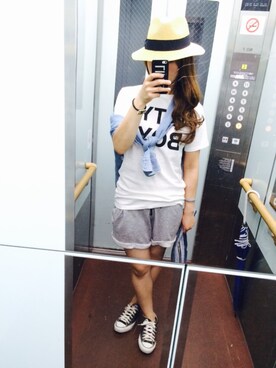 「コンバンース」｜yumiさん（レディース・160cm）の夏コーディネート