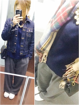 「chanel」｜「アイテム（デニムジャケット）」を使った、yumiさん（レディース・160cm）の冬コーディネート