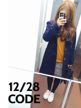 「ジャックパーセル」｜「アイテム（ダッフルコート）」を使った、yumiさん（レディース・160cm）の冬コーディネート