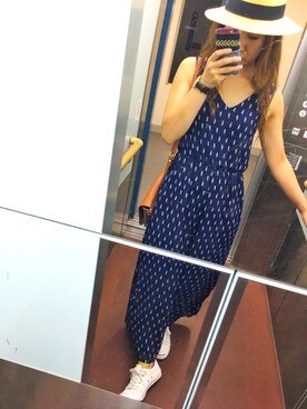 「ジャックパーセル」｜「アイテム（つなぎ/オールインワン）」を使った、yumiさん（レディース・160cm）の夏コーディネート