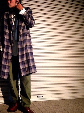 「PENDLETON（ペンドルトン）のアイテム（その他アウター）」を使った、中川 亮さん（メンズ・180cm・20代）の秋コーディネート