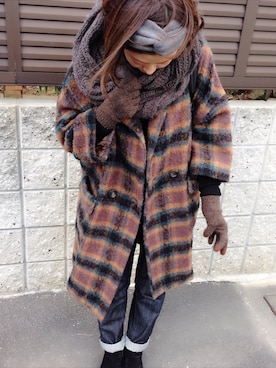 「nﾟ 44（ナンバーヨンジュウヨン）のアイテム（その他アウター）」を使った、marcoさん（レディース・163cm）の冬コーディネート
