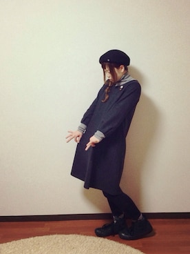 「コンバース（オールスター）」｜mina  yamagiwaさん（レディース・150cm）の冬コーディネート