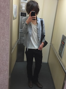 「GOSTAR DE FUGA（ゴスタール ジフーガ）のアイテム（ブーツ）」を使った、kyoheiさん（メンズ・173cm）の春コーディネート