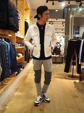 「VANQUISH（ヴァンキッシュ）のアイテム（ジャケット/アウター）」を使った、福島さん（メンズ・167cm）の冬コーディネート