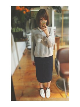 「KBF+」｜「アイテム（スウェット）」を使った、nozomiさん（レディース・164cm）の秋コーディネート